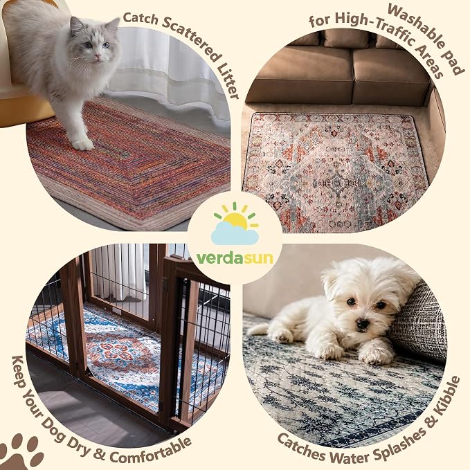 Washable Pee Pads for Dogs, Reusable Puppy Potty Training Pads, Ultra-Absorbent Thick Waterproof Leak-Proof Non-Slip Pads & Mat for Crate, Playpen, Floor, Whelping & Housebreaking , 2 Pack 36"x72"