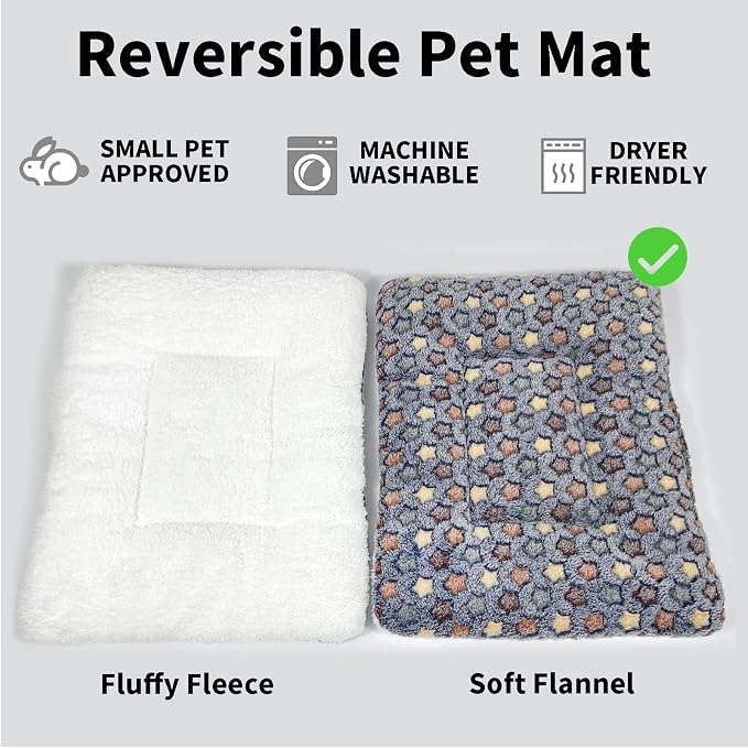 2 Pcs Guinea Pig Bed Mat Washable, Rabbit Winter Bed Pad for Indoor, Warm Small Animal Bed Mattres & Rabbit Pee Pads, Pet Toilet/ Potty Training Pads, Super Absorbent Guinea Pig Disposable Diaper