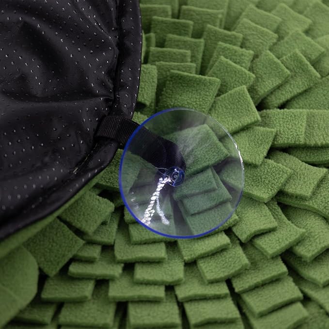Apple Shaped Dog Snuffle Mat, 22" x 18" Large Interactive Sniff Mat for Slow Feeding & Foraging, Cute Green Enrichment Puzzle Toy for All Dogs Cats, Washable Nosework Training Pad to Relieve Boredom