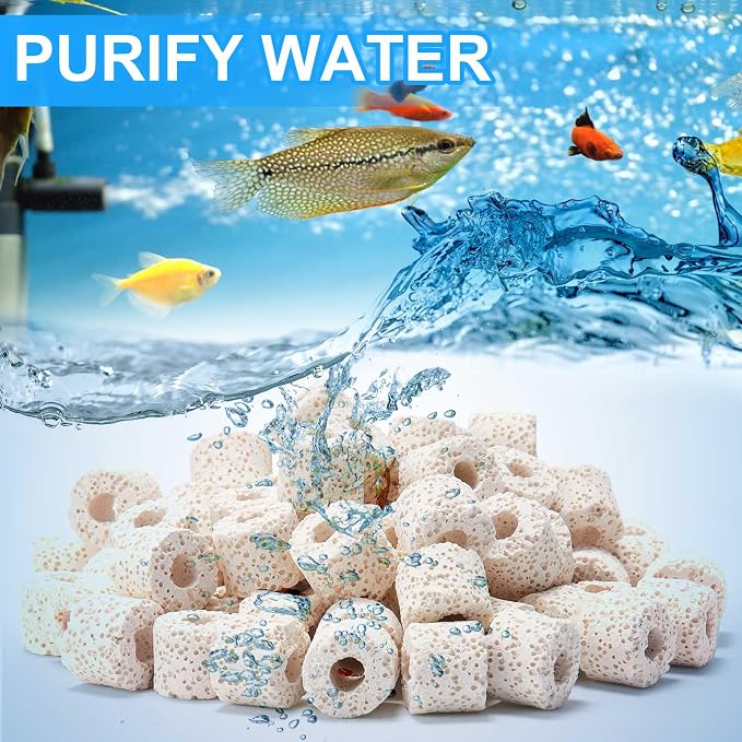 Threlaco 4 Set Aquarium Filter Compatible with Fluval SPEC, EVO, Betta and Flex Desktop Aquarium Series, Foam Filter, Carbon, Ammonia/Phosphate/Nitrite Remover Pad, Ceramic Ring, Cord, Grease & Bag