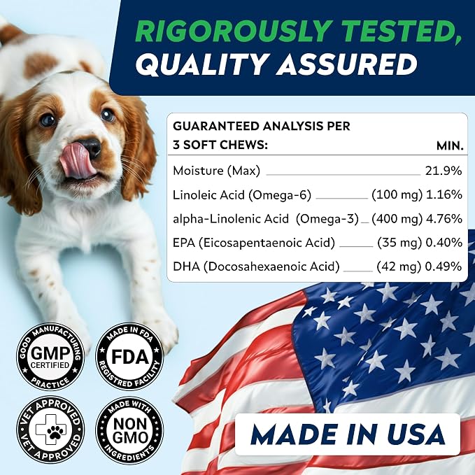Fish Oil Omega 3 6 9 Chews for Dogs - Allergy and Itch Relief - Flea and Tick Chews for Dogs - Skin and Coat Supplement - Shedding, Itchy Skin Relief - 170Ct - Chicken Liver