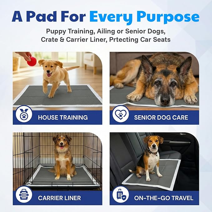 American Kennel Club Carbon-Activated Puppy Training Pads – 50 Count, 28 x 30, XL