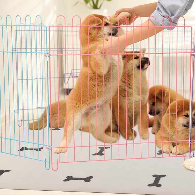 Dog Mat for Food and Water, Crate Pad, and Floor Protector - 55” x 28” Extra Large PVC Memory Foam Pad with Non-Slip Bottom - Stain, Scratch, and Water-Resistant Floor Mat by PETMAKER (Dog Bones)