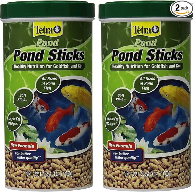 Tetra Pond Sticks, Fish Food, for Goldfish and Koi, 3.53 Ounces | Pack of 2 | Healthy Nutrition