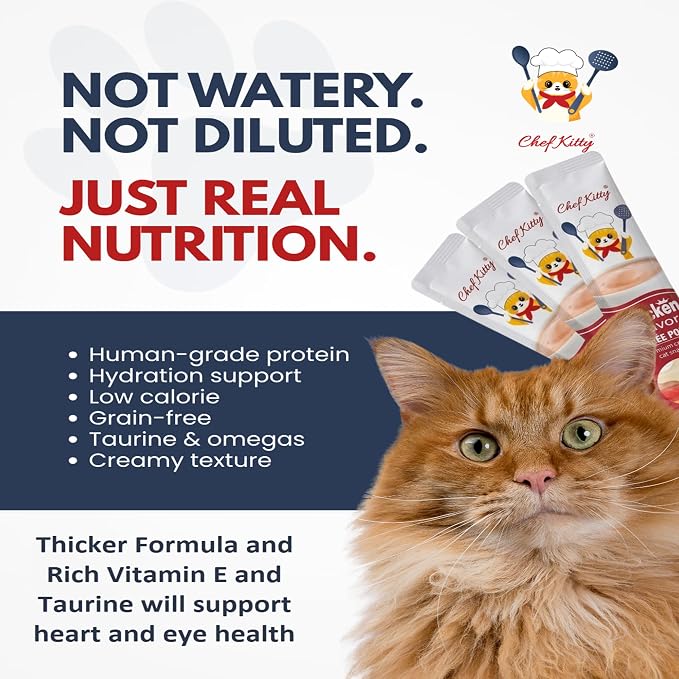Cat Treats Lickable | Grain-Free Cat Food Toppers, High Protein | Creamy Puree Squeeze Ups with Vitamin E & Taurine, Digestible Formula | 0.5 oz. Each Tube, Chicken & Seafood Mix Variety | 10 Tubes