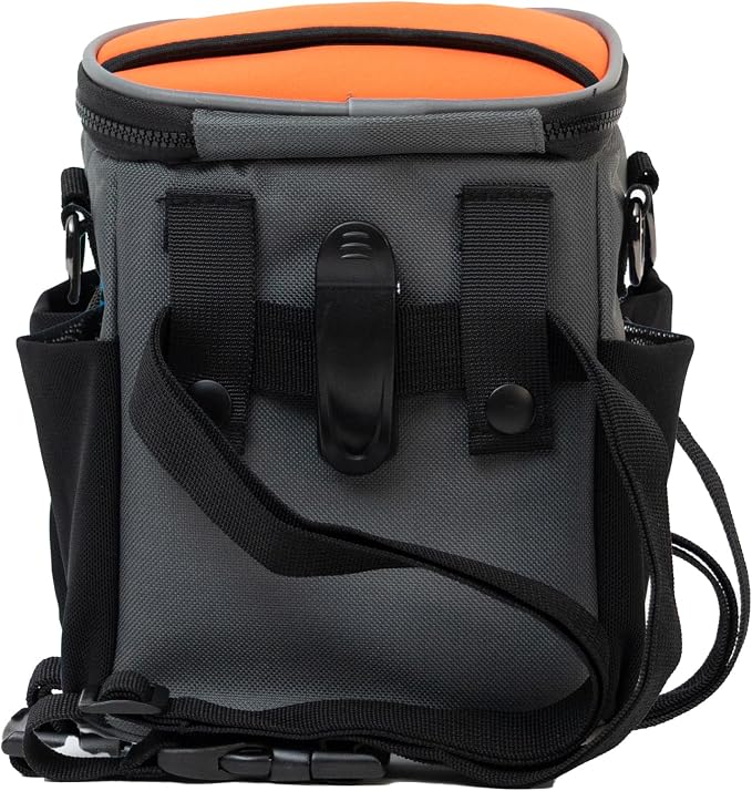 Quickdraw XL Dog Treat Pouch – Multipurpose Training Bag with Waste Bag Dispenser, Phone Pocket, Water Bottle Holders and 3-Way Strap – Durable and Reflective (Orange)