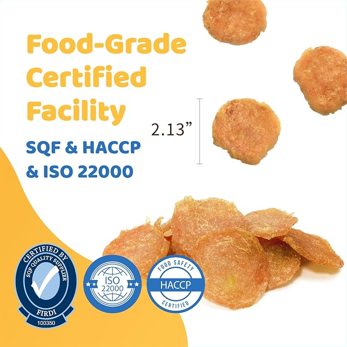 iPaw 2 Saver Combo Chicken Chips Dog Treats for Puppy Training, SQF Certified Human Grade Dog Treat, Hypoallergenic, Easy to Digest (Chicken Chips), 2 Packs