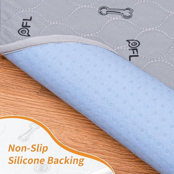 Washable Puppy Pads 2 Pack,Absorbent Washable Pee Pads for Dogs, Reusable Whelping Pads, Non-Slip Pet Mats Floor Protector for Couch Cover, Crate, Potty Training -36x48