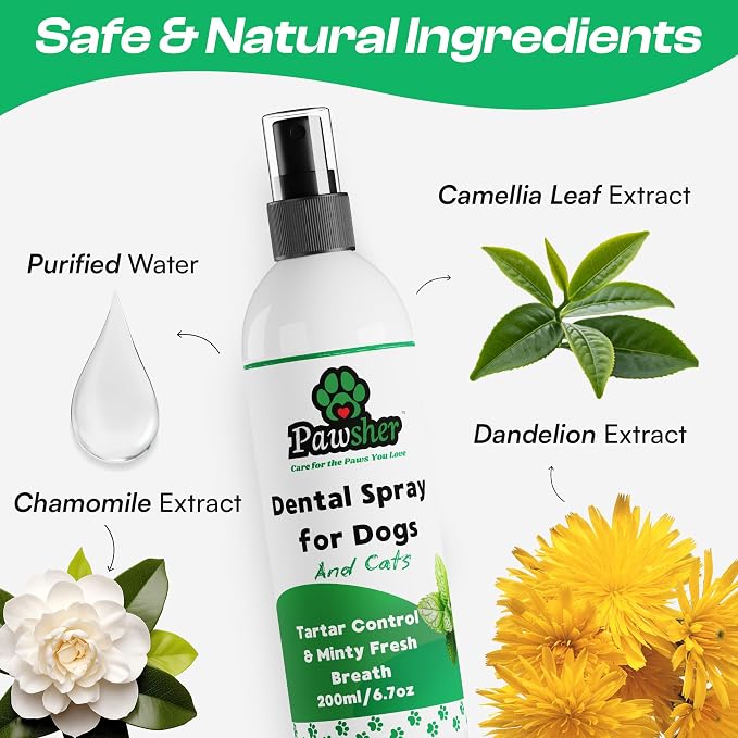 Cat Care Essentials: Cat Teeth Cleaning & Breath Freshener | Paw Balm Lick Safe | Fur Freshener Spray & Deodorizer Perfume | Refreshing & Calming Lavender Scent for in Between Baths