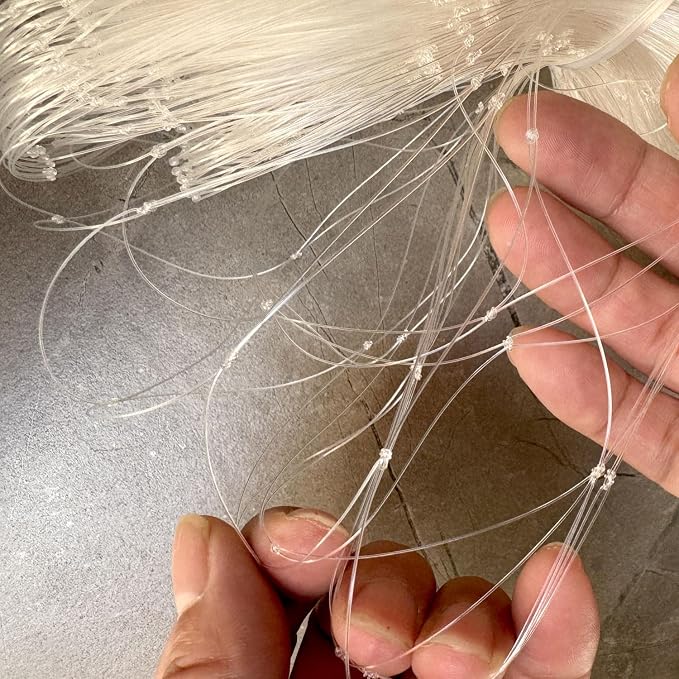 Nylon Silk Nets Fishing Net Gill Net Semi-Finished 2x2in 0.38mm | Semi-finished net for custom fishing net assembly