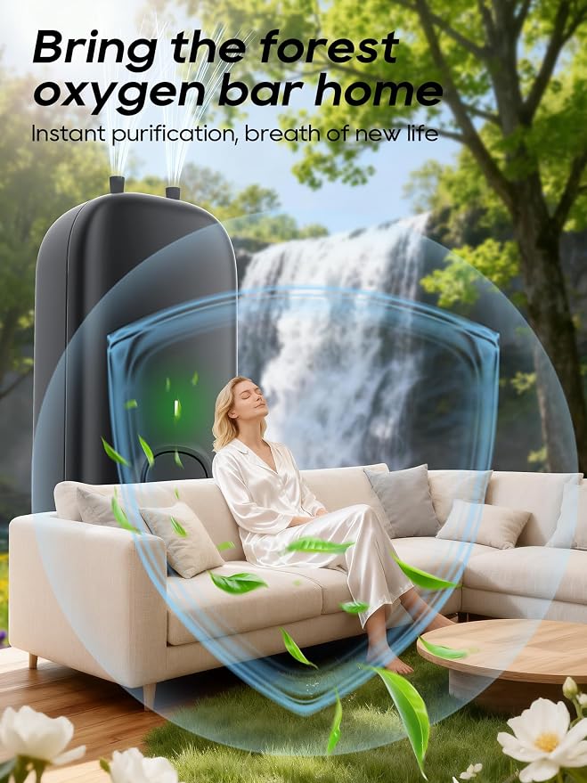 Plug In Negative Ion Air Purifiers Quiet Air Freshener for Bedroom Office Basement - Portable Mini Air Cleaner Odor, Dust, Pet Smell (black 3pcs)
