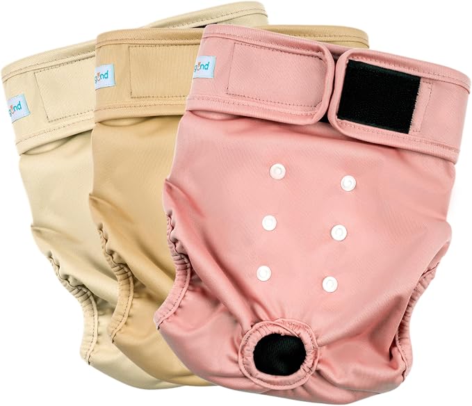 Paw Legend Washable Reusable Female Dog Period Diapers for Heat Doggie Puppy Diapers for Female Dogs (3 Pack, X-Large)
