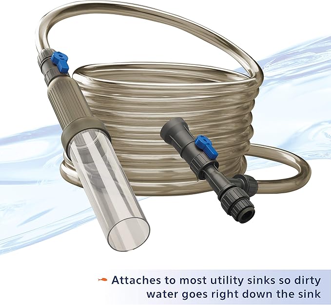 Aqueon Aquarium Fish Tank Water Changer With 50 Foot Hose