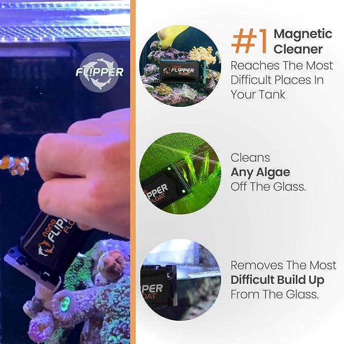 - Flipper Nano Aquarium Algae Cleaner For Glass Tanks Only Upto 1/4-Inch …