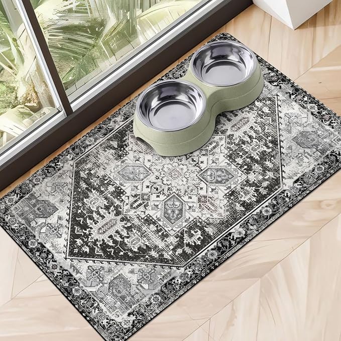 Dog Food Mats for Floors, Absorbent Dog Bowl Mat for Food and Water Dispenser Mat, Quick Dry Cat Food Mat Pet Supplies