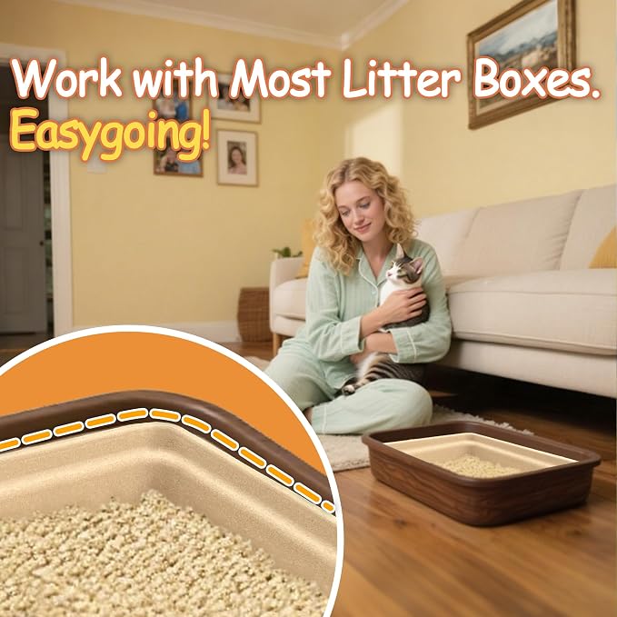 Disposable Litter Boxes for Cats Leak-Proof: 20-Pack Odor Control Sustainable Large Kitty Tray for Travel/Indoor Use