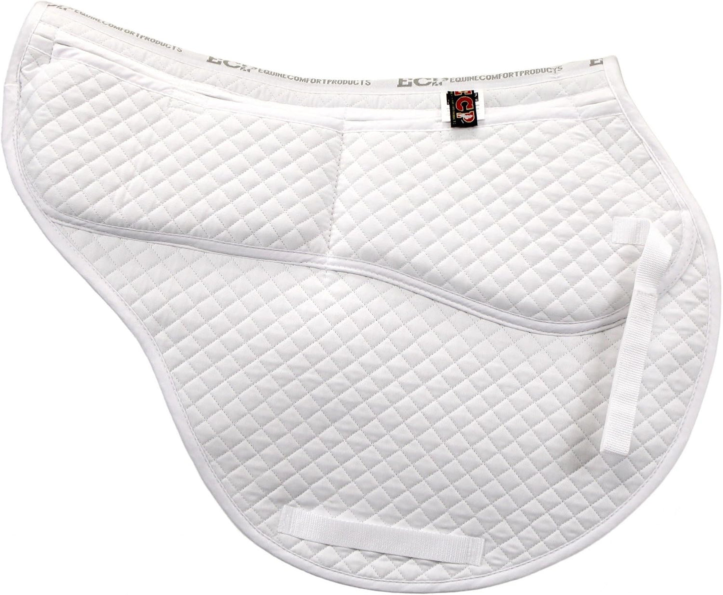 ECP Equine Comfort Products All-Purpose Contoured Correction Saddle Pad with Adjustable Memory Foam Inserts for Custom Support, Non-Slip, Shock Absorbing, 22” Spine, 19.5” Drop