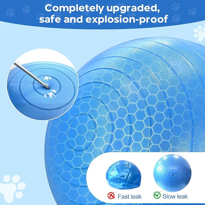 Herding Ball for Dogs, 23'' Dog Training Balls with Straps for Australian Shepherd, Border Collie, Large Breed Outdoor Play, Upgraded Dog Push & Chase Ball with Thickened Bite & Tear Resistant Cover