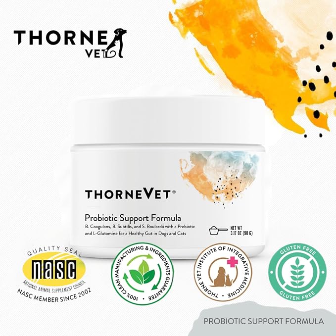 ThorneVET Probiotic Support Formula – Gastrointestinal Support for Dogs, Cats & Horses, Powder