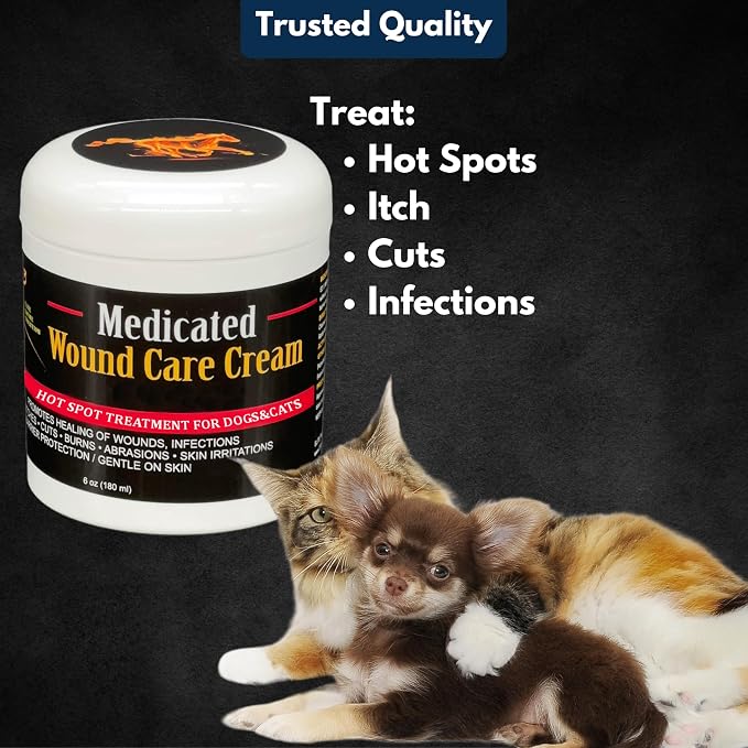 E3 Medicated Hot Spot Cream for Dogs - Hot Spot Treatment for Dogs, Dog Hot Spot Remedy, Cuts, Wounds - Hotspot Relief - Fast-Acting, Soothing Formula