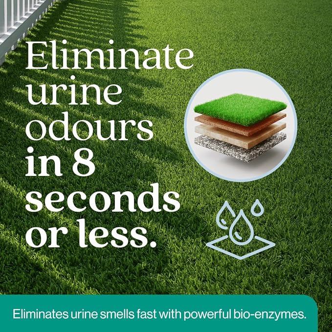 Outdoor Odor Eliminator | Outside Dog Urine Enzyme Cleaner – Powerful Pet, Cat, Animal Scent Deodorizer | Professional Strength for Yard, Turf, Kennels, Patios, Decks (10-2oz Shots with Halo Sprayer)