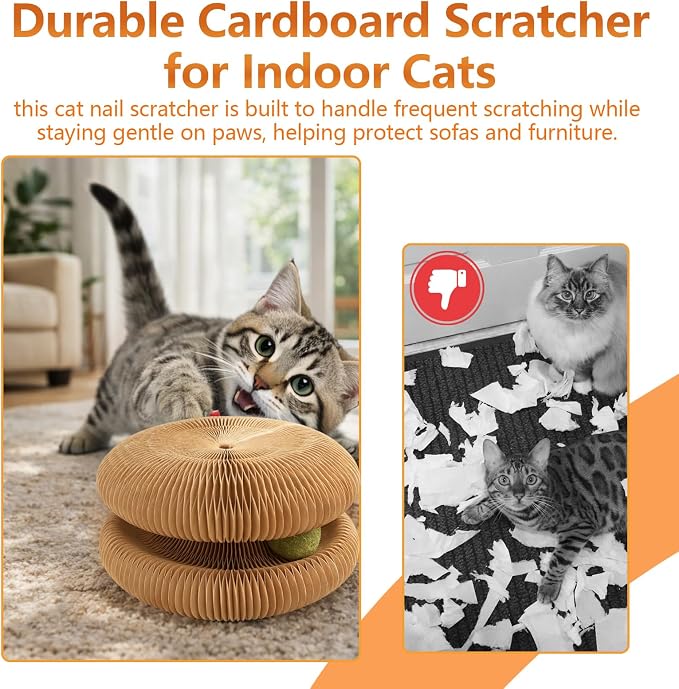 Cat Toy, Cat Scratchers for Indoor Cats, Magic Organ Foldable Cardboard Cat Scratcher, Cat Toy Interactive Relieve Boredom and Exercise