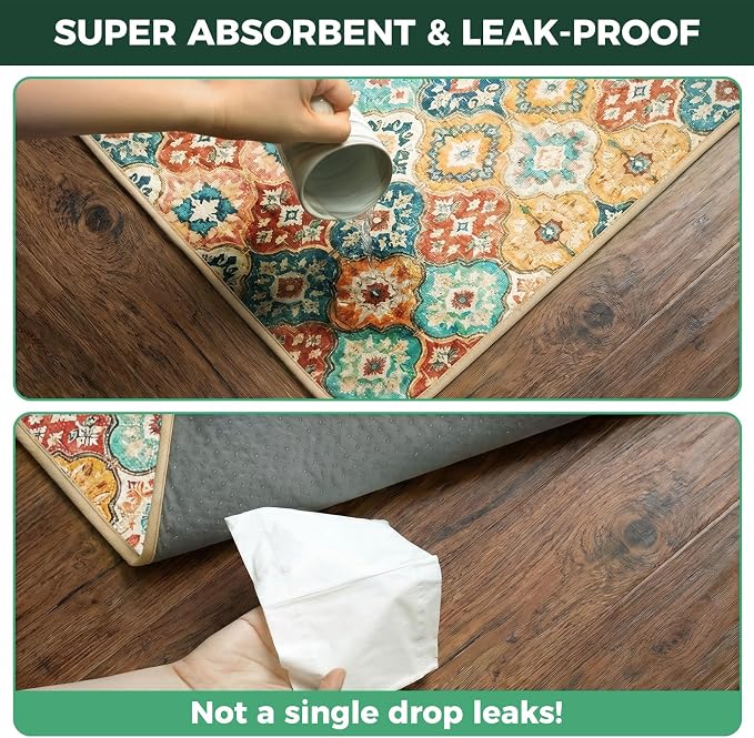 FXW Washable Pee Pads for Dogs, Puppy Pads with Super Absorbent, Specifically Designed for 24inch Cages, 17" x 23" Rectangle, Beige Gourd, 2 Packs
