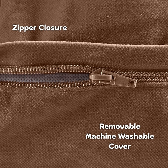 Happy Hounds Daisy Deluxe Supportive Sherpa Dog Bed, Medium (42 x 30 in.), Mocha