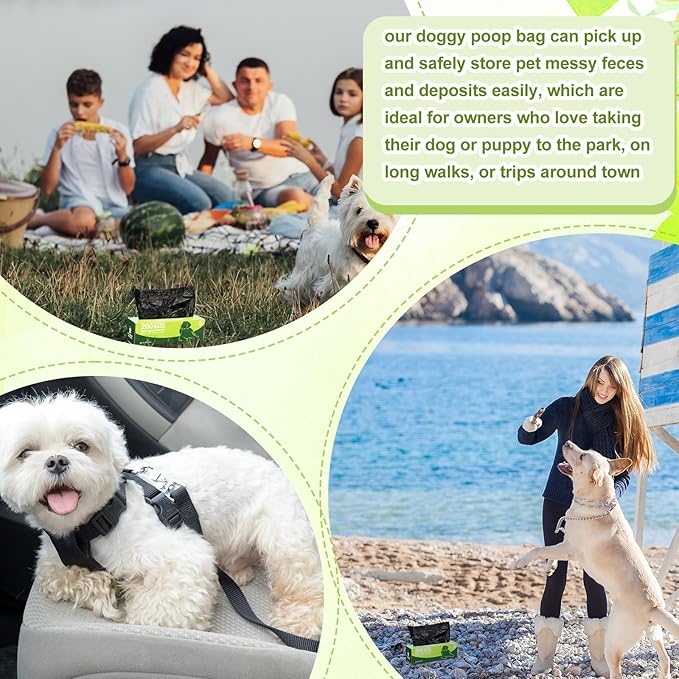Sherr 15 Boxed Rolls 3000 Counts Dog Poop Bags Bulk Leak Proof Dog Doggy Poop Pet Waste Bags for Puppy Pets Outdoor Walking and Travel