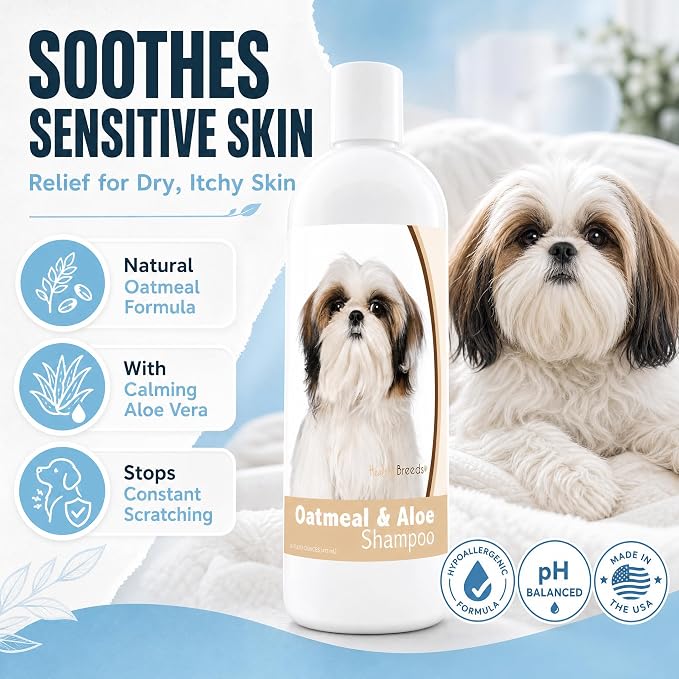 Healthy Breeds Shih Tzu Oatmeal Shampoo with Aloe 16 oz