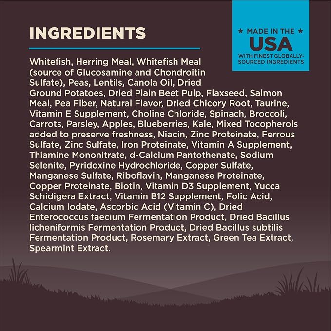Wellness CORE Adult Dry Dog Food, Grain Free Kibble, Natural, High Protein, Chicken Free, Whitefish, Herring and Salmon Recipe, 12 lb Bag
