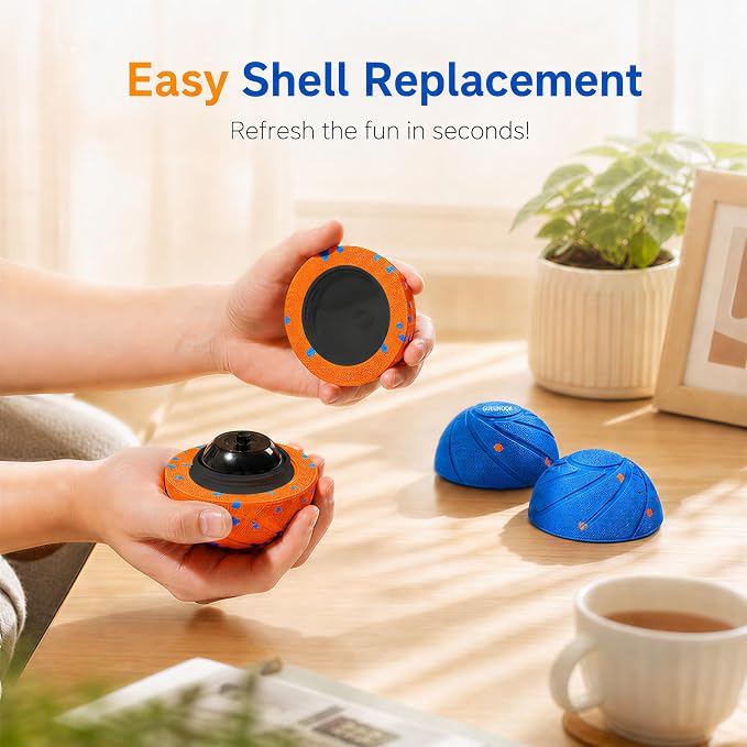 T02 Interactive Dog Ball Shell for 82mm Smart Dog Toy – Lightweight 90g Replacement Outer Shell, 2-in-1 Fetch & Throw Dog Ball for Independent Play, Compatible with T02 Removable Motor