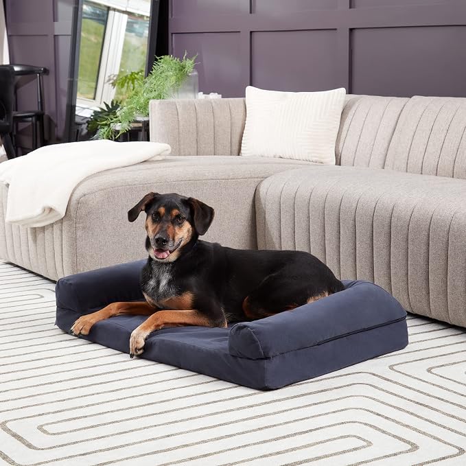 Happy Hounds Luna Sofa Dog Bed, Denim, Large (36" x 24")