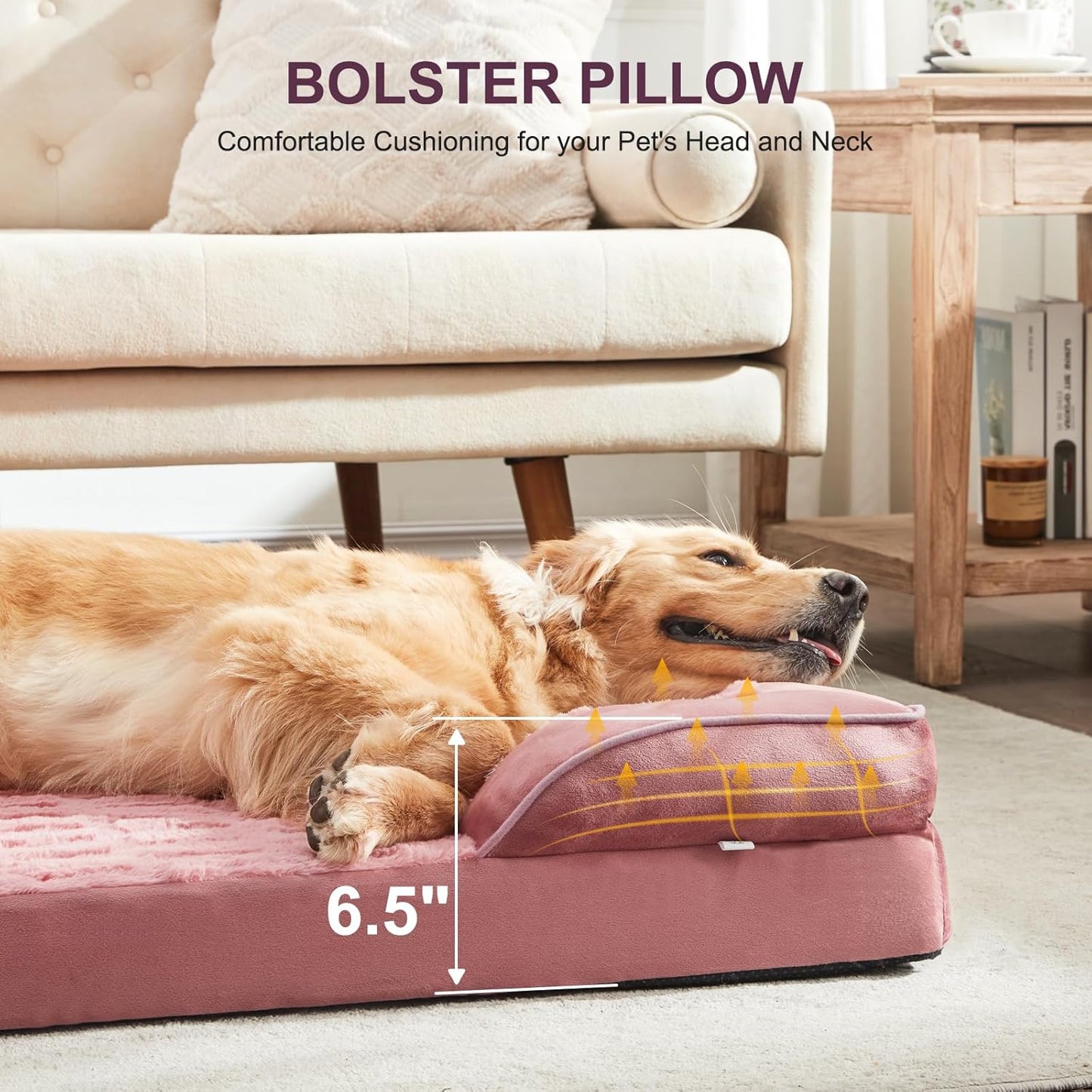 FURTIME Orthopedic Dog Bed for Extra Large Dogs - XL Waterproof Dog Sofa Bed, Ultra Comfy Supportive Foam Pet Bed with Removable Washable Cover, Jumbo Dog Bed with Nonskid Bottom