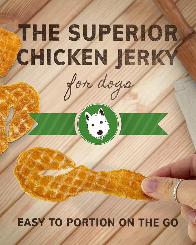 Wiley's Chicken Jerky Pet Treats | Grain Free Dog Jerky Treats Made in USA | All Natural Pet Treats for Dogs | Chicken Dog Treats (Chicken, 2-Pack 4 oz.)