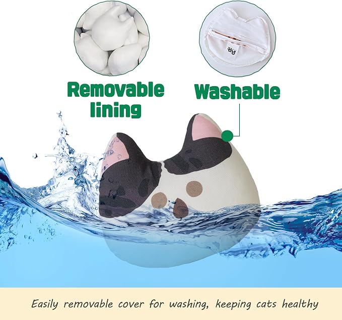 Gororong Interactive Catnip Toy for Indoor Cats – Refillable, Bite-Resistant, Handmade in Korea with Natural Catnip for Active Play & Exercise(Yangpa)