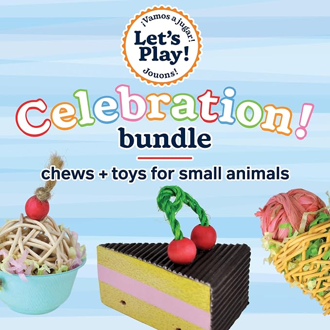 Prevue Pet Products Celebration! Small Animal Mineral Chew Toy Bundle (Pack of 2)