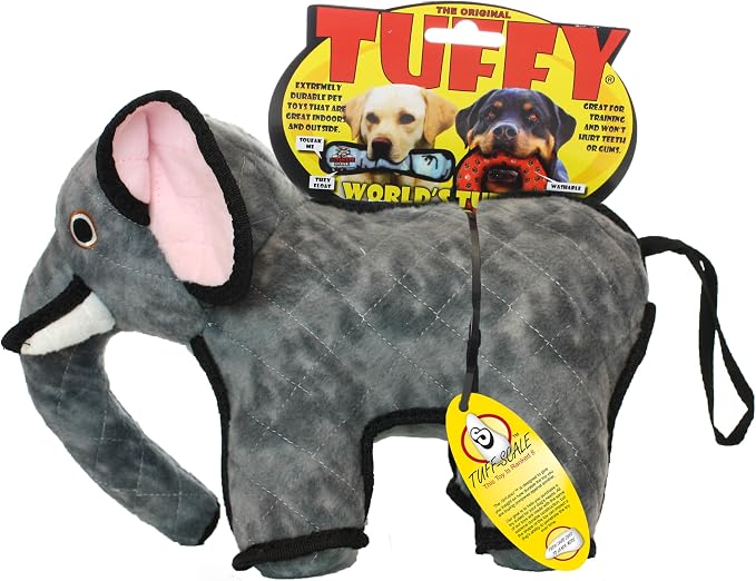 TUFFY® - 2 Pack Original : Elephant Dog Toy : : Ultra Durable Plush Toy with Multiple Layers & Reinforced Seams, Washable and Floats, Original Construction