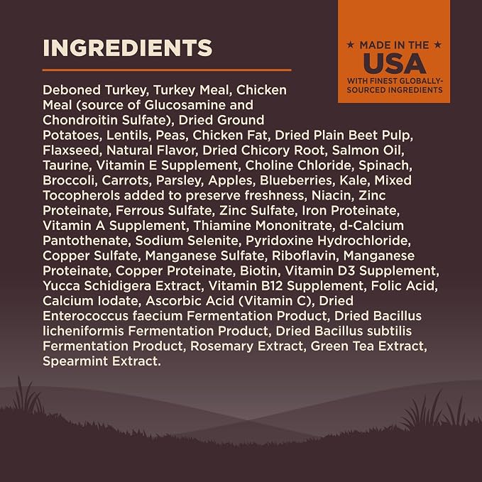 Wellness CORE Adult Dry Dog Food, Grain Free Kibble, Natural, High Protein, Turkey and Chicken Recipe, 12 lb Bag