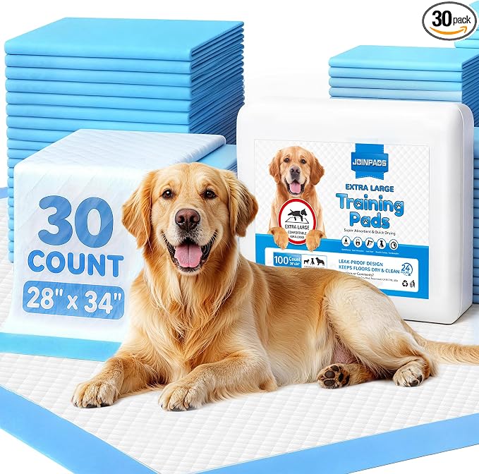 Dog Pee Pad, Puppy Potty Training Pet Pads Dog Pads Extra Large Disposable Super Absorbent & Leak-Free Pee Pads 28"x34"