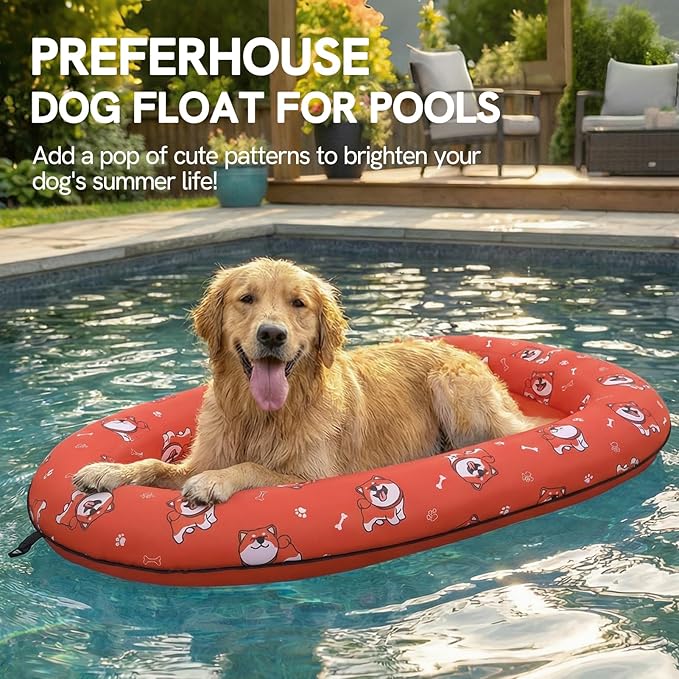 Dog Pool Float, Dog Pool Floats for Small, Medium and Large Dogs, Inflatable Pet Swimming Floats for Pool Lake Camp