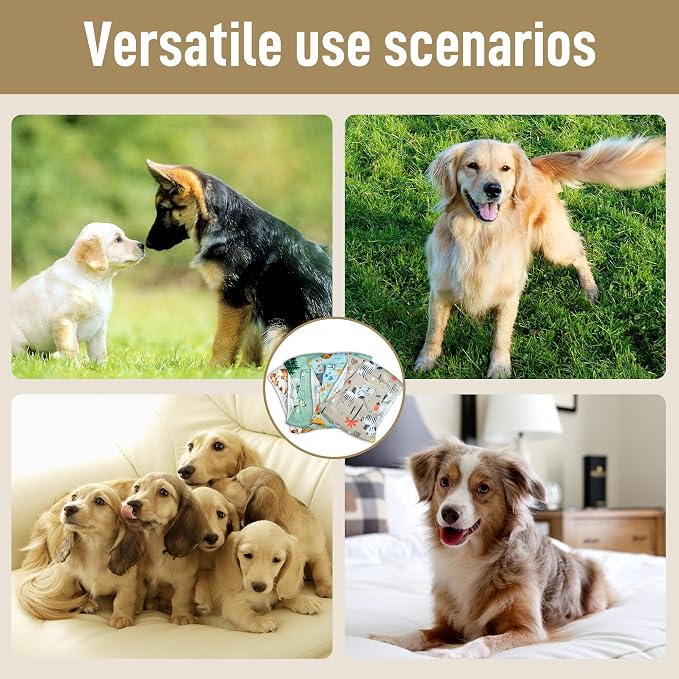 4Pack Dog Diapers Male,Reusable Leakproof Pet Soft Dog Belly Band Wraps,High Absorbency Male Dog Diaper,Wider Washable Belly Band for Doggy Incontinence and Puppy Training XXL