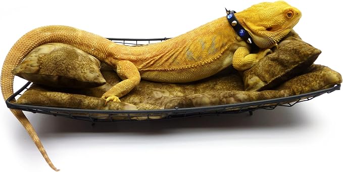 Chaise Lounge for Bearded Dragons, Brown Batik Fabric