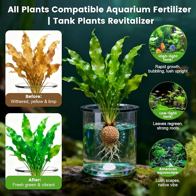 Root Tabs Freshwater Aquarium Plant Fertilizer, Slow-Release 100 Tabs 1g/Tab, Safe for Fish and Shrimp, for Planted Aquarium Substrate (100)