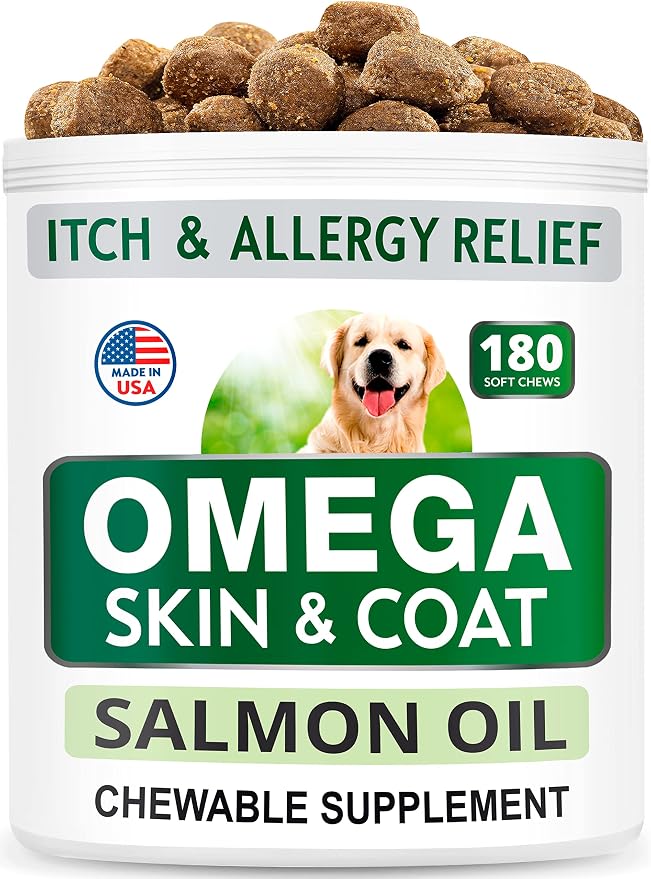 BARK&SPARK Glucosamine Dog Treats + Omega 3 for Dogs Bundle - Hip Support and Joint Pain Relief Supplement + Fish Oil Chews for Shedding, Skin Allergy, Itch Relief, Skin and Coat Supplement