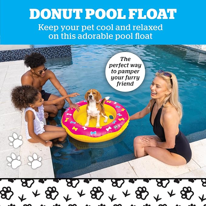 BigMouth Inc. Pool Float for Dogs, Durable Inflatable Vinyl Raft for Small to Medium Sized Dogs