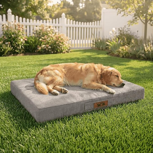 Sytopia 42" XL Chew Proof Dog Bed-Light Grey