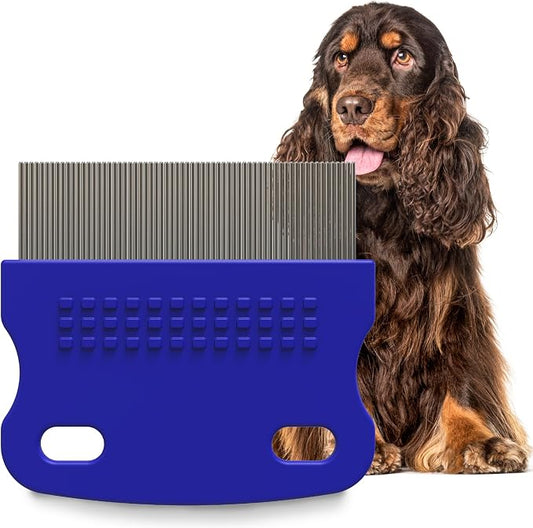 Petpost Tear Stain Remover Comb for Dogs | Extra Fine Stainless Steel Dog Eye Comb | Gentle Grooming Tool for Shih Tzu, Maltese & Small Breeds | Dog Face Comb for Eye Cleaning