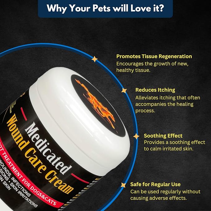 E3 Medicated Hot Spot Cream for Dogs - Hot Spot Treatment for Dogs, Dog Hot Spot Remedy, Cuts, Wounds - Hotspot Relief - Fast-Acting, Soothing Formula