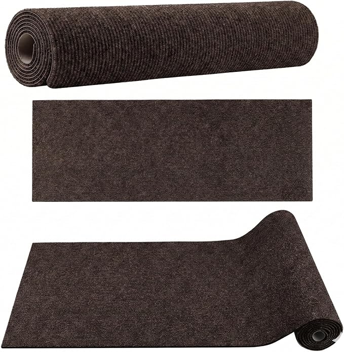 Cat Scratching Mat, Furniture Protector, Self-Adhesive (Nails Included in The Package) (Brown, 15.7 x 78.7 inch)